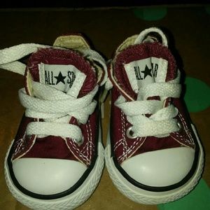 Baby size 2 burgundy converse